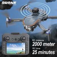 S28 GPS Drone With 4.5inch LCD Remote Control Toys Brushless Motor RC Quadcopter 5G Digital Transmission 4K Drone With Camera