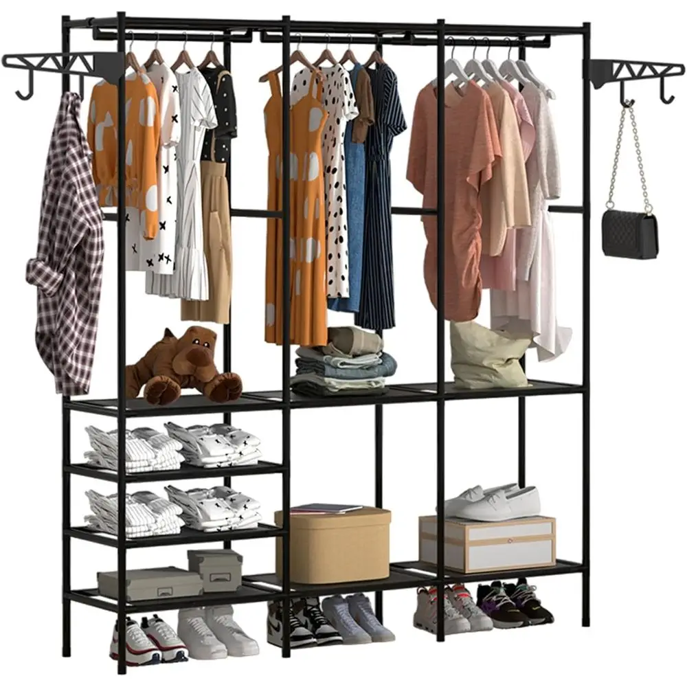 Armario Armable para Ropa, Perchero, Organizador de Armario, Ropero Armable Organizador, Armario Portátil, Rack para Colgar Ropa, Mueble
