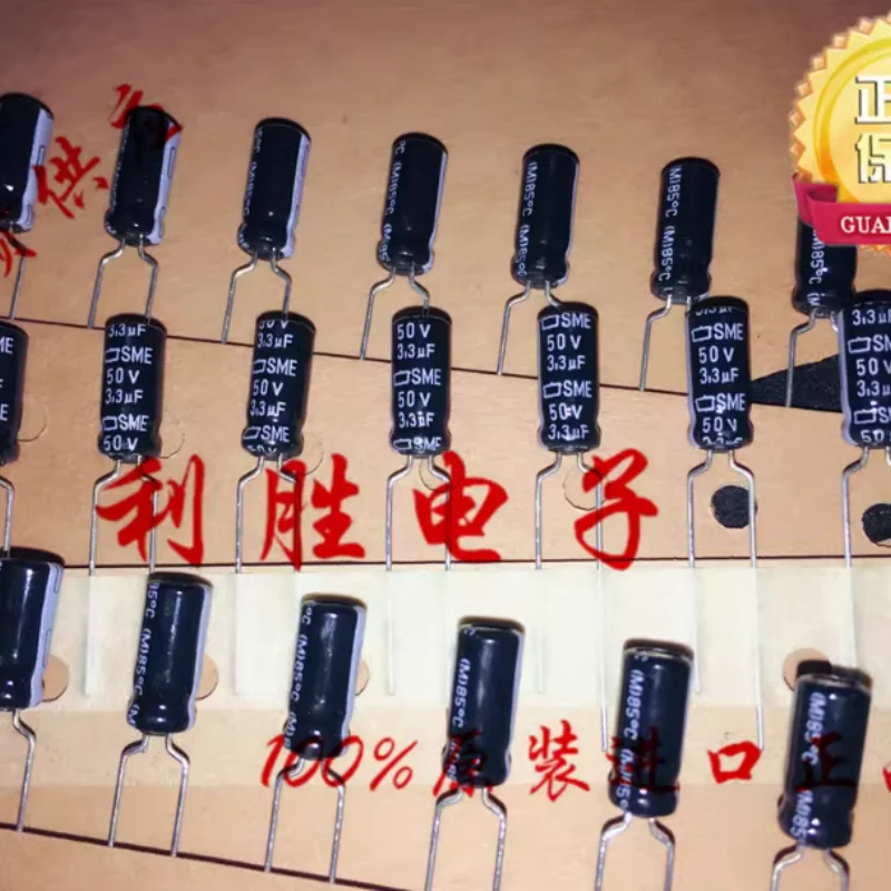 10PCS-100PCS 3.3UF 50V Japanese Black Diamond Electrolytic Capacitor 50V3.3UF 5X11 SME Audio 85 degrees