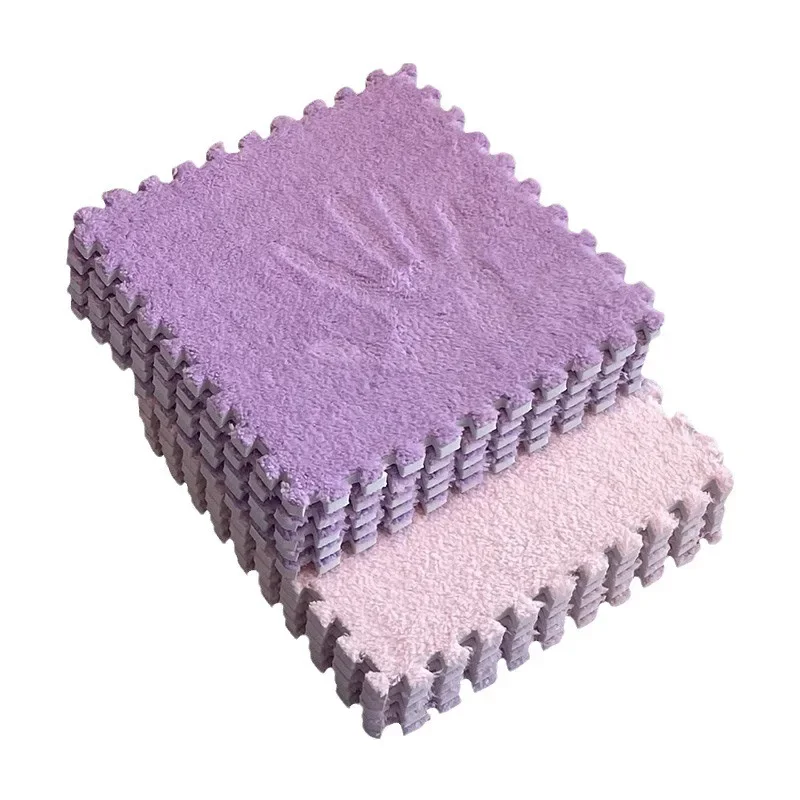 10Pcs Plush Children Play Mat Soft Interlocking Eva Foam Tiles Anti Slip Puzzle Carpet Kids Room Floor Mat Baby Safety Play Toy view 5