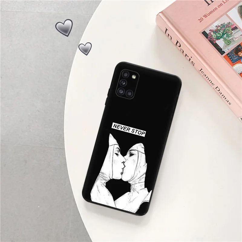 Phone Case For Samsung S24 Plus S23 FE S22 S21 S9 S20 S10 Lite Galaxy Note20 Ultra Jesus Nun Sister Camera Protective Cover