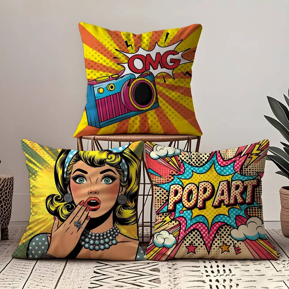 

R-Roy Lichtenstein Anime Pillow Case pattern printing pillowcase living room sofa cushion cover bedroom room decor