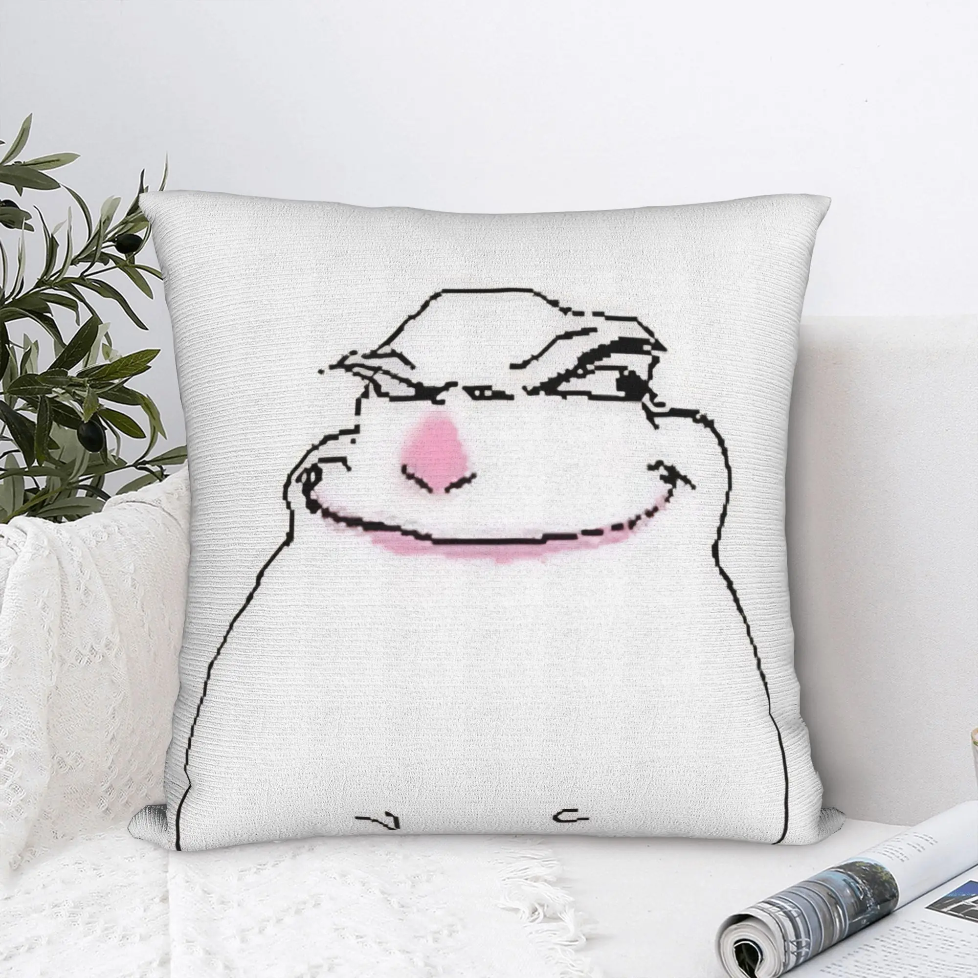 Devious Hamster Meme Square Pillow Case Polyester Throw Pillow  , Custom Cushion Covers