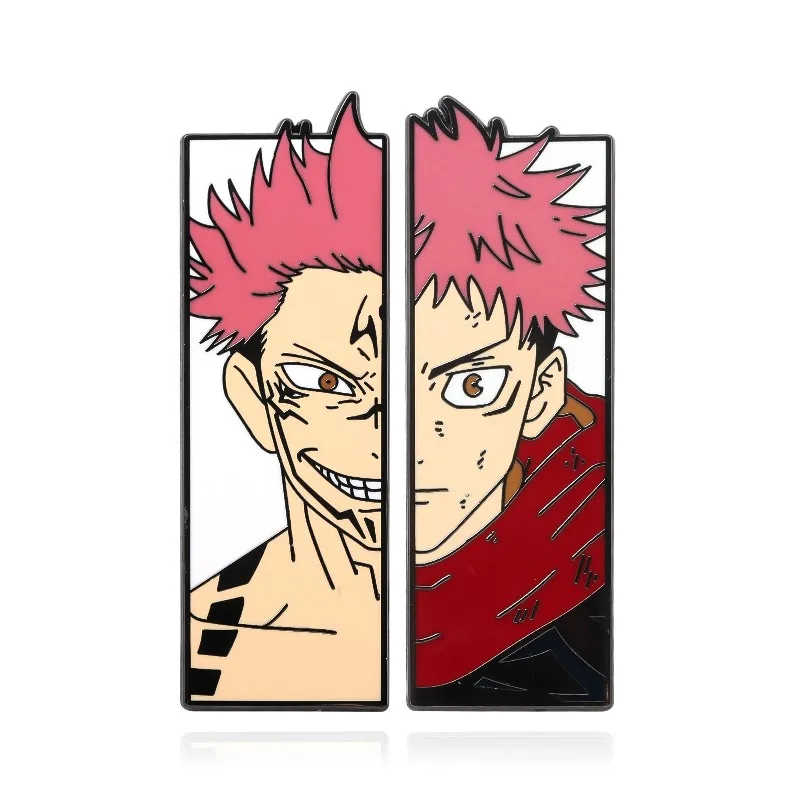 

New Anime Jujutsu Kaisen Brooch Anime Character Itadori Yuji Ryomen Sukuna Half Face Badge for Fans Jewelry Charm Gifts