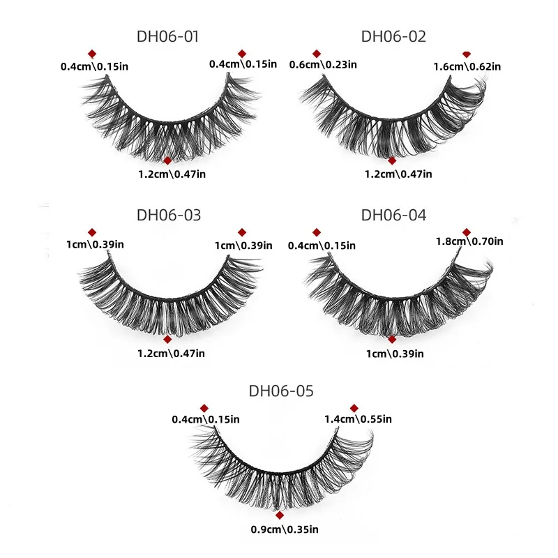 10 Pairs False Eyelashes 6D Super Fluffy Wispy Faux Mink Eyelashes Cat Eye Effect Dramatic Lashes Eyelash Extension Makeup