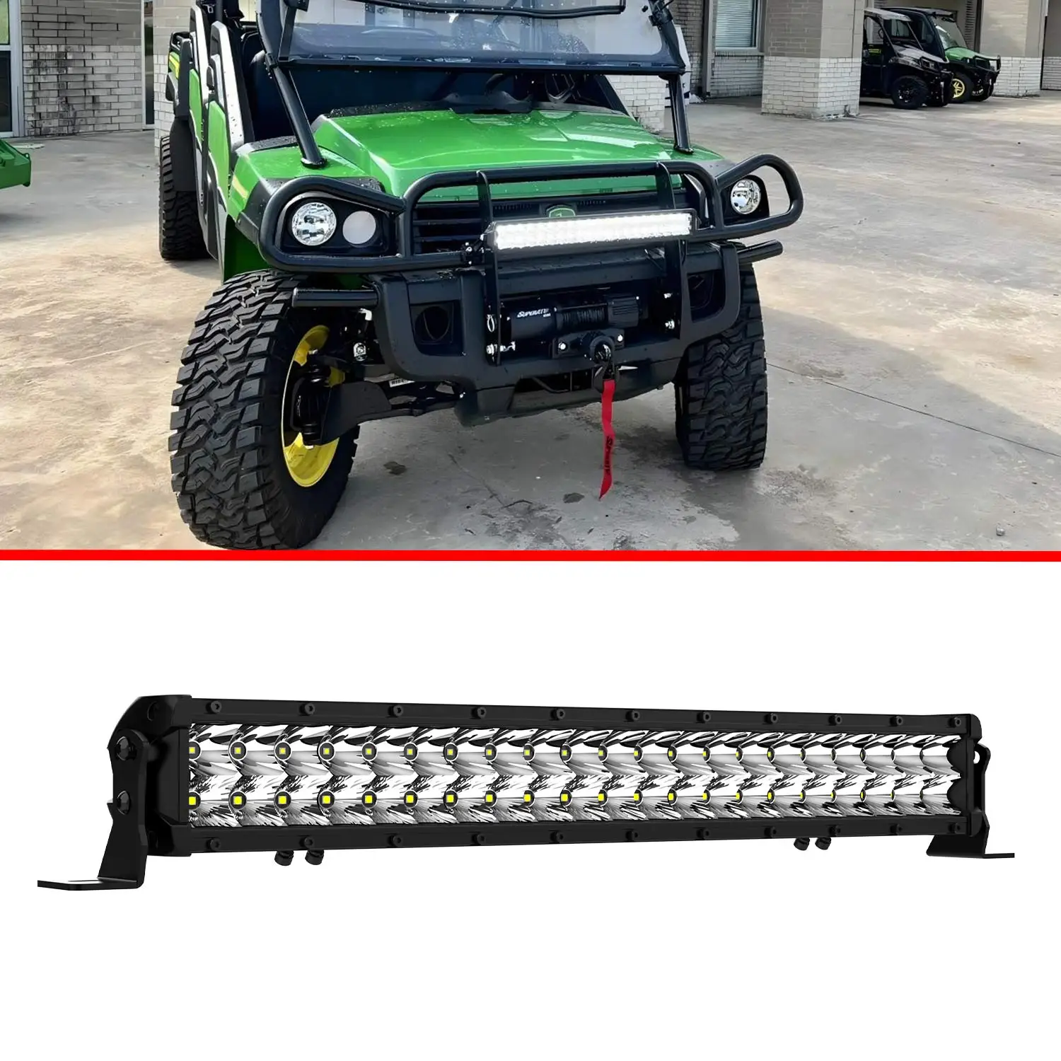

YBYZ 24" LED Light Bar 144W Dual Color-yellow White High Intensity Projector Hi/Lo Beam 4x4 Off Road fog Light with UTV ATV