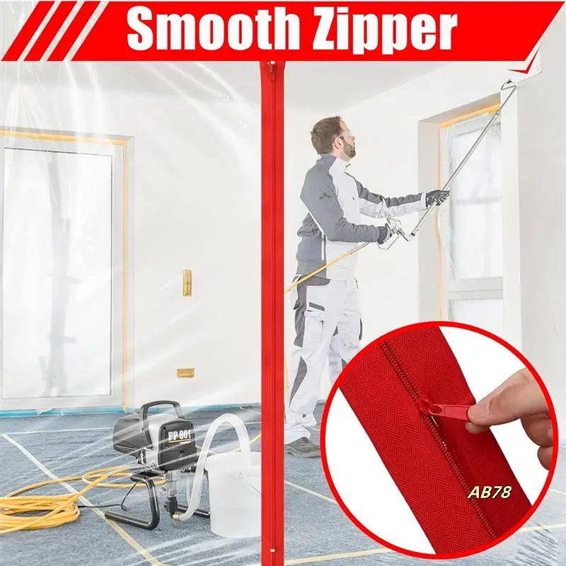 

12 Rolls Heavy Duty Zipper Door 7 Ft X 3 Inch Self Adhesive Construction Zipper Door For Use On Tarps