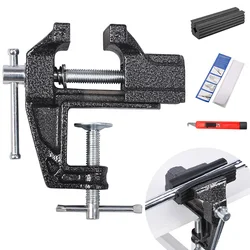 4Pcs/Set Golf Grip Replacement Tool Bench Vice, Rubber Clamp, Double-sided Tape, Hook Knife Golf Grip Replace Set