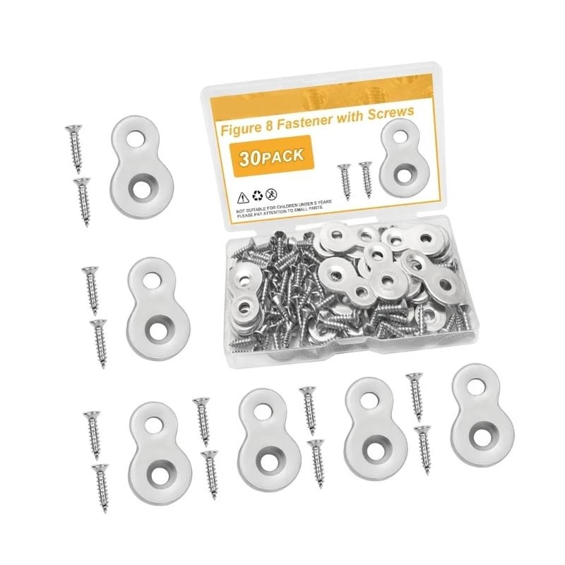 

30pcs Industrial Strength Metal Fastener Plates Easy to Use for Permanent Joints in Furniture Manufacturing L43B