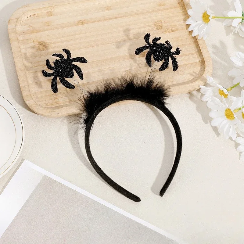 12pcs Halloween Costume Headband Bat Spider Web Witch Hat Pumpkin Ghost Witch Legs Party Hair Accessories for Halloween Cosplay 5