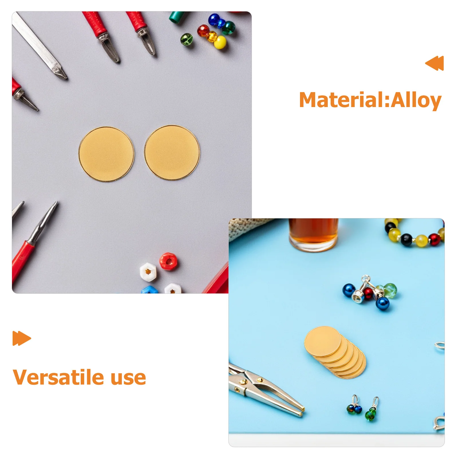 Pièces de monnaie gravées pour bijoux, 8 pièces, vierges gravables, médailles, ornement Laser, défi, artisanat doré, bricolage