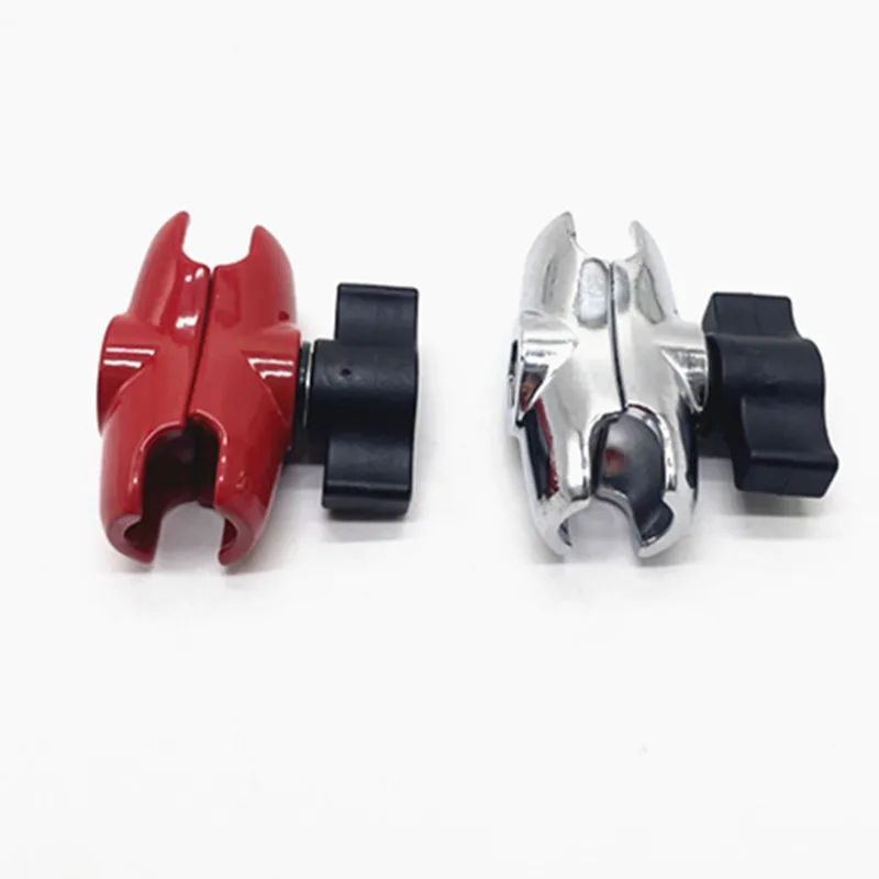 B Size Short Double Socket Arm Silver/red for Ram Mount for Phone Holder Windshield/Dashboard Car Mounting