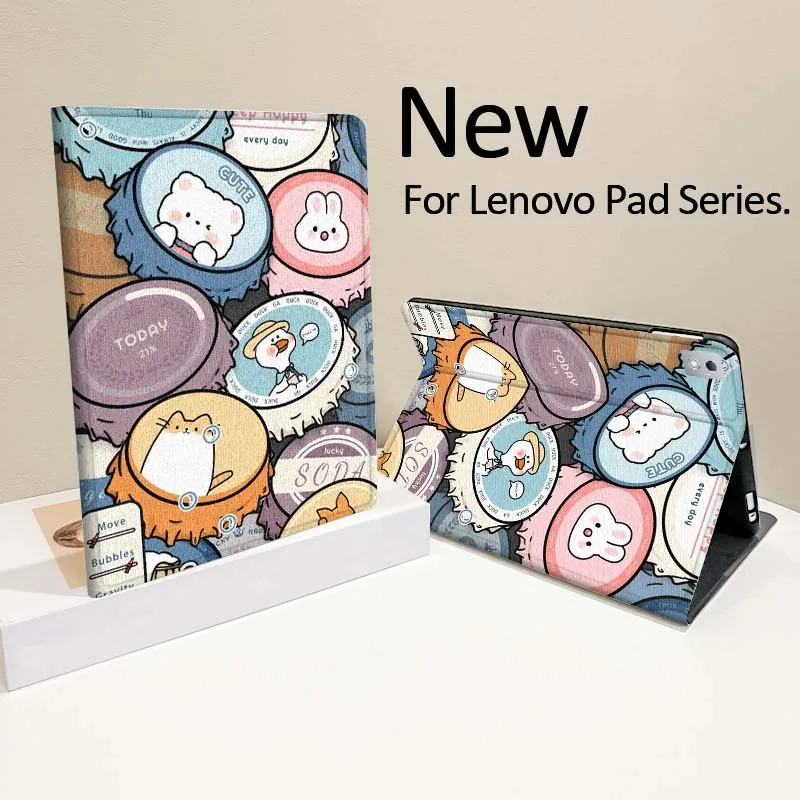 

Bottle Cap Creative Pattern For Lenovo Tab Xiaoxin Pad 700 Y900 Gen4 K10 P11 GT K11 3rd P11 P12 Plus Pro Gen Tablet Case