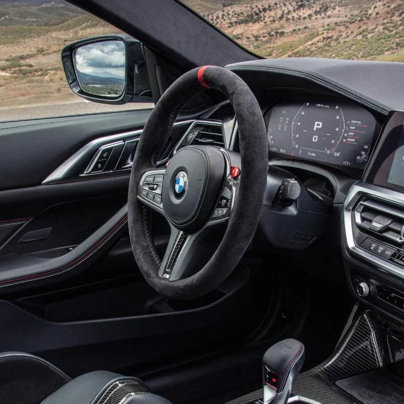 Hand Stitched Non-slip Car Steering Wheel Cover for BMW M Sport G30 G02 X5 F40 F41 g82 M4 DIY Soft Suede Car Interior