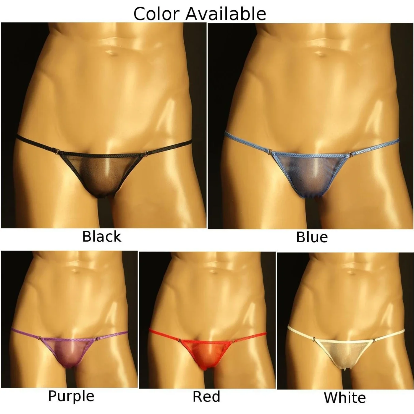 Calcinha de tanga pura masculina, cueca de baixo crescimento, calcinha sexy respirável com fio-dental, malha T-Back Sensual Lingerie