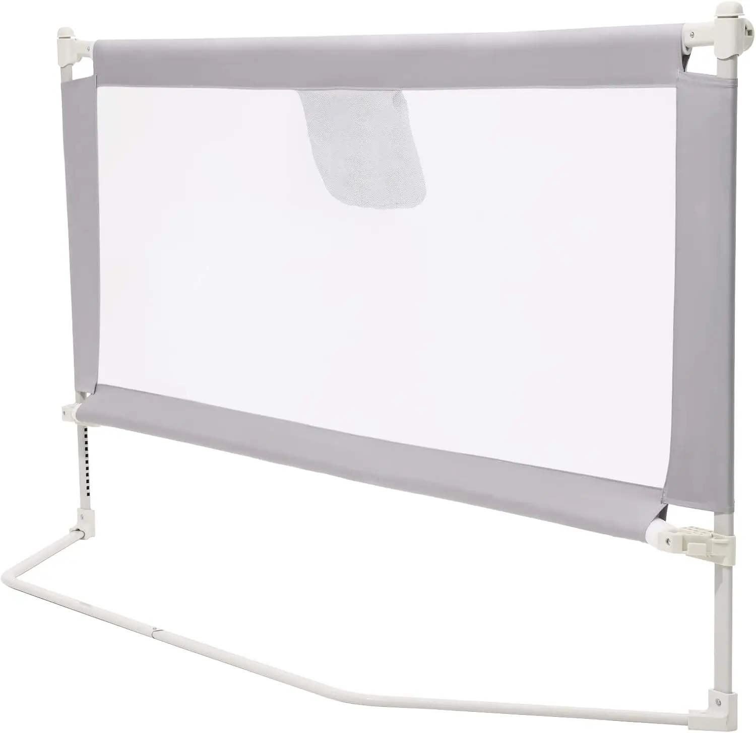 Foldable Adjustable Bed Rail Guard for Toddlers, Quick Assembly with U-Shape Base (1 Side 78.7