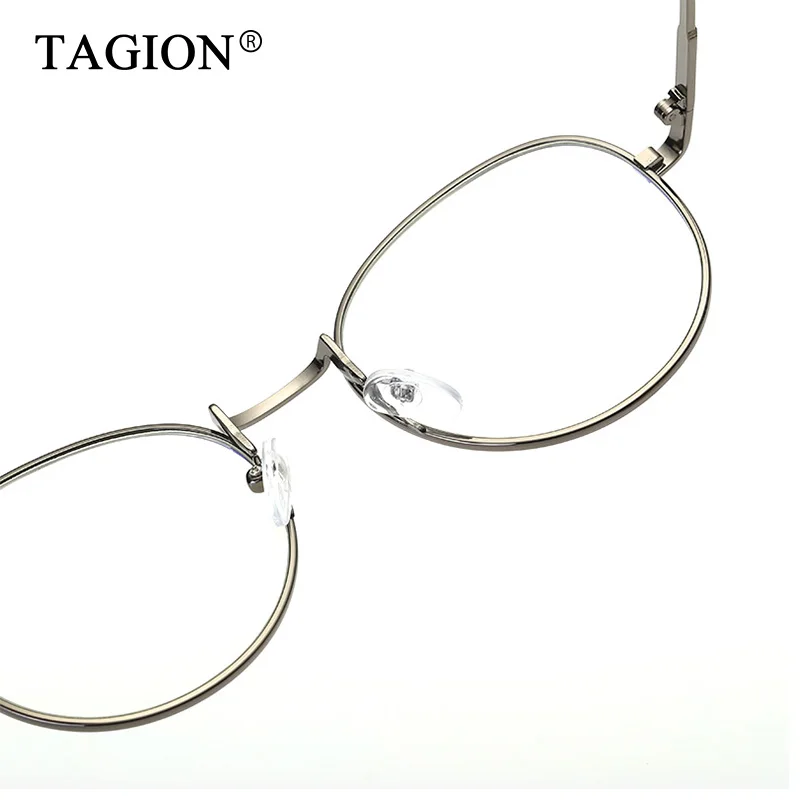 2023 Alloy Frame Round Reading Glasses For Men Women Vintage Anti Blue Computer Goggles Clear Lenses Fashion Eyewear 8627