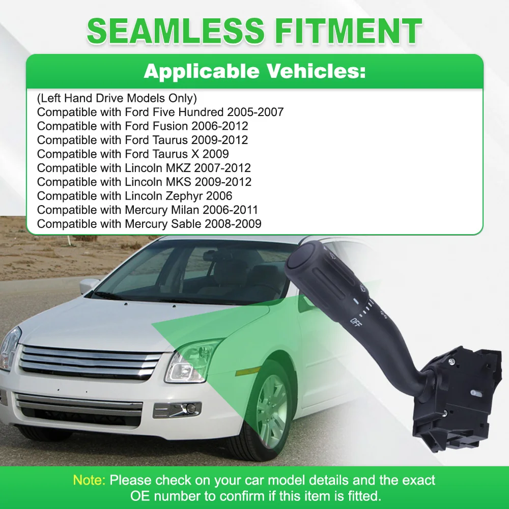 

14 Pin Headlight Turn Signal Light Switch For Ford Fusion Taurus Lincoln MKZ MKS Mercury Milan Sable 8E5Z-13K359-AA CBS1508