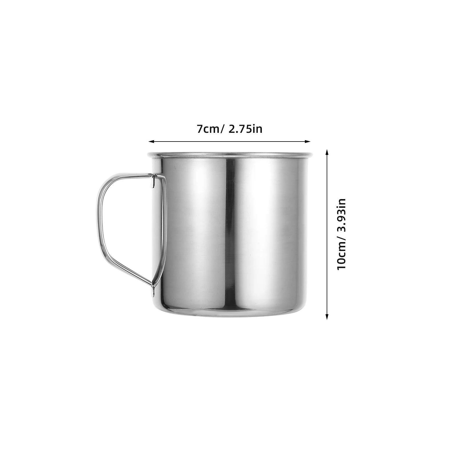 

2pcs Stainless Steel Coffee Mug 250Ml Outdoor Mug With Handle Camping Hiking Picnics Lightweight Metal Tea Cup For