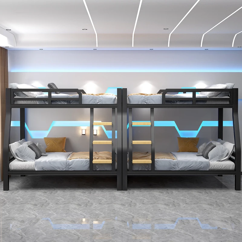 Bunk iron beds, bunk beds, wrought iron beds, double beds, staff student dormitories, raised beds