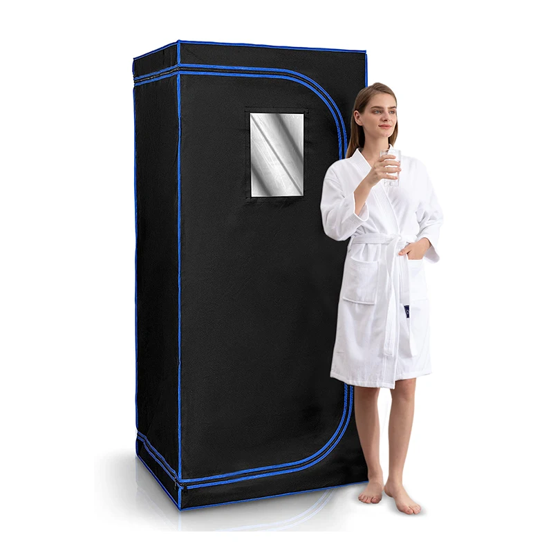 Portable Full Size Infrared Sauna Tent  With Heating Pad and Folding Chair for Spa Remote Control