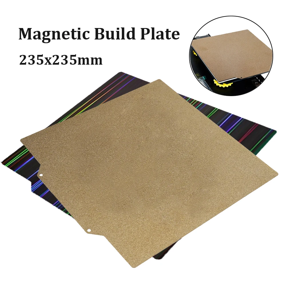 

Для Flashforge Adventurer 5 м кровать PEO PET пружинный стальной лист 235x235 двусторонняя тепловая кровать для Ender 3/Ender 3 Pro/Ender 3 V2