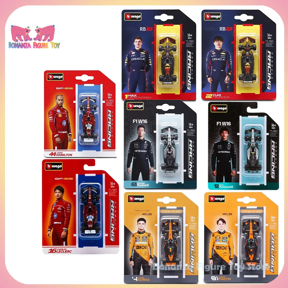 在庫あり-1-64-ブラーゴ-フォーミュラ1-2025-f1-フェラーリ-マクラーレン-レッドブル-ベンツ-合金製カーモデル-コレクション-記念品-ハンタグ付き-ギフト-おもちゃ