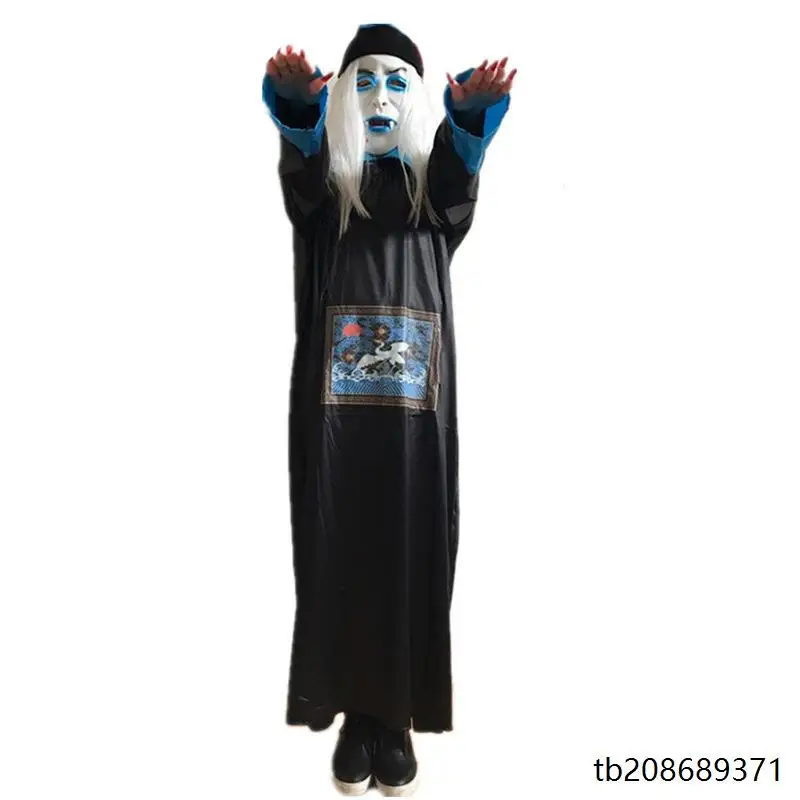 قناع رعب الهالوين من اللاتكس شيطان الموت المهرج وجه eup زي للرجال والنساء تنكر وجه شبح الشيطان #2