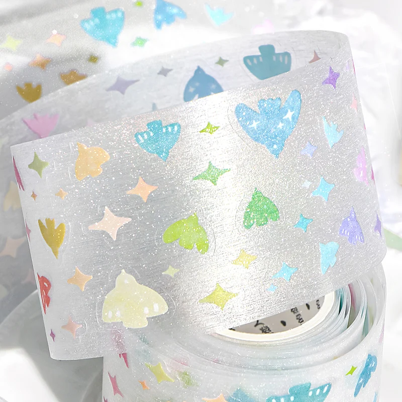 

3 м/рулон Kawaii декоративные наклейки матовая блестящая пленка ПЭТ наклейка лента капля геометрия минималистичный журнал для скрапбукинга DIY Craft