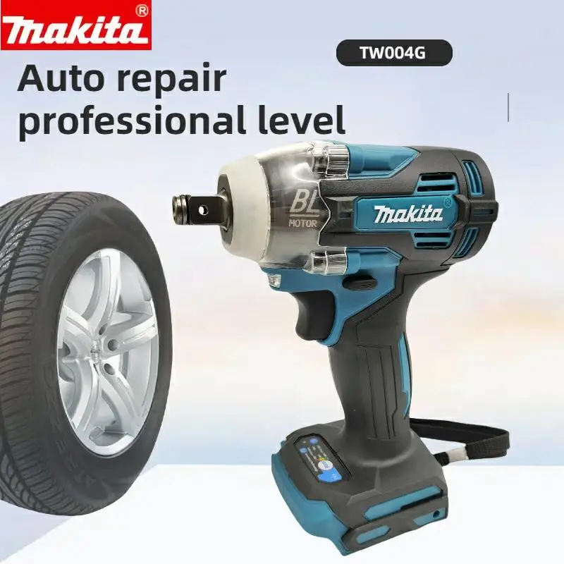 

Бесщеточный ударный гайковерт Makita TW004G 18В с эргономичной рукояткой для автомобильных шин и гаек, электроинструмент для авторемонта