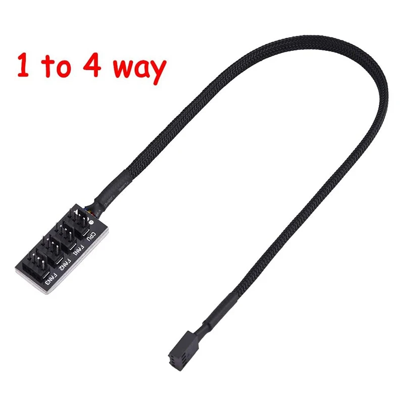 2 حزمة PWM الفاصل، 4-Pin وحدة المعالجة المركزية/حافظة PWM مروحة المحور، 15 بوصة 4-Pin كابل الطاقة، لعلبة تبريد الكمبيوتر المكتبي 12 فولت