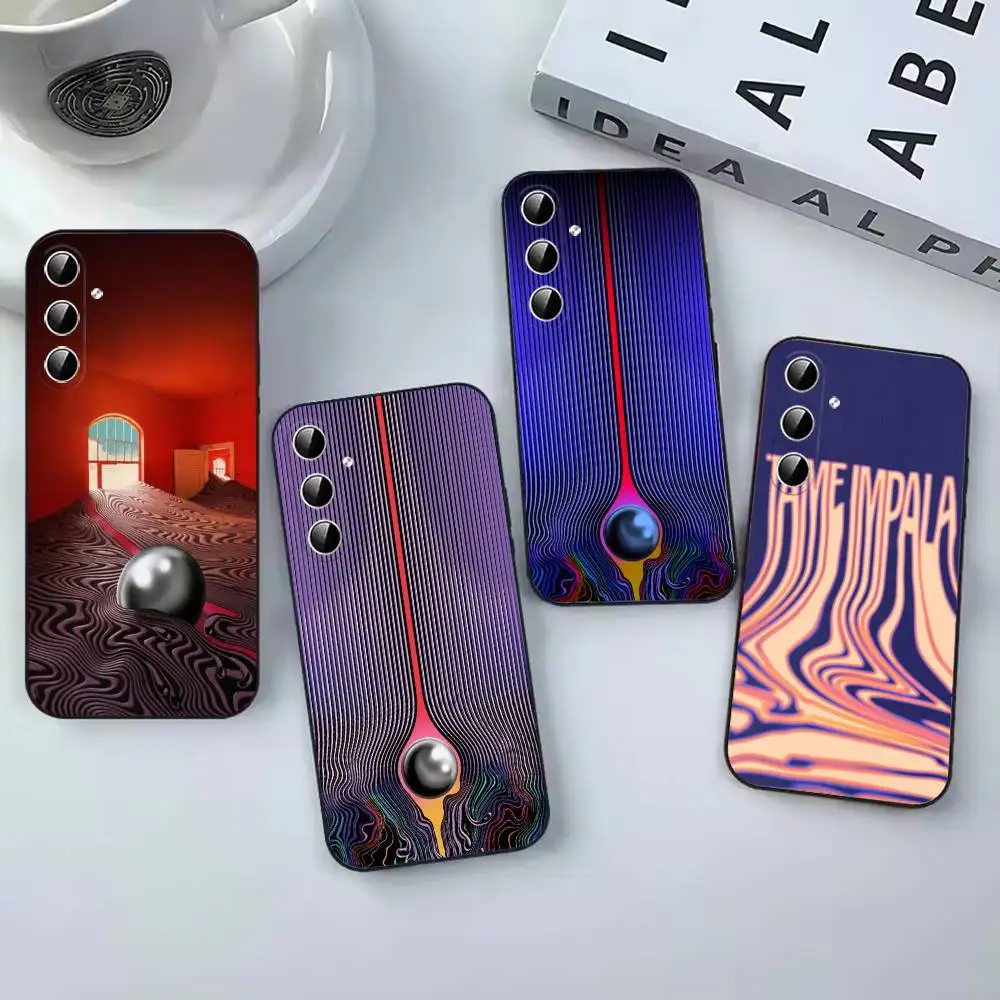 T-tame I-impala C-Currents Cell  Phone Case For Samsung Galaxy A 73,72,51,53,52,71,22,J7,8,9 Black fashion  coque Cover