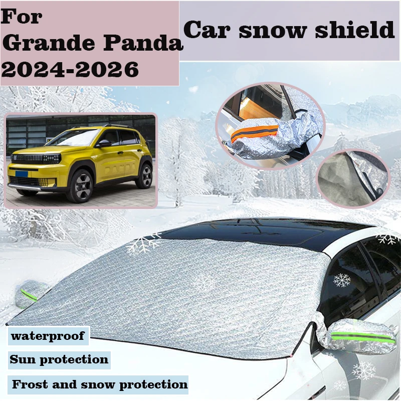 

Auto Snow Visor For Fiat Grande Panda 2024 2025 2026 Snow Shield Windshield Sunshades Cover Sunshade Anti-snow Car Accessories