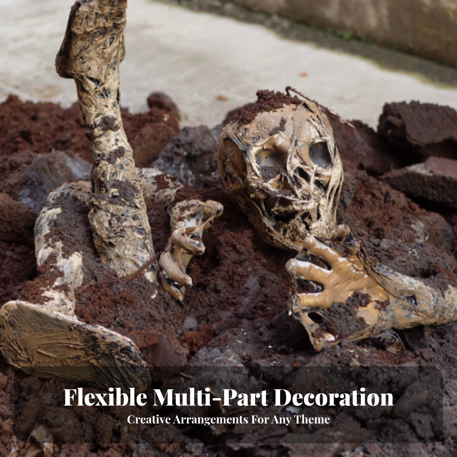 Skull Prop Weathered Skeletal Decoration Bone Prop Distressed Finish Holiday Decor Rough Texture for Display