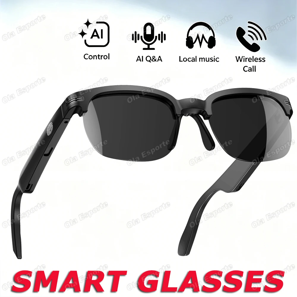 New Smart Glasses Bluetooth Calling Music Control Wireless Fashionable Bluetooth Headphones For Men Women Gifts Earphone Outdoor
