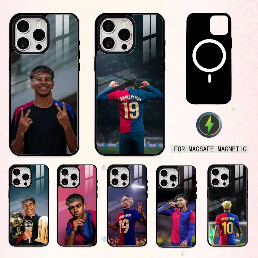 

L-Lamine Y-Yamal Phone Case For iPhone17,16,15,14,13,12,11 Plus,Pro Max Magnetic For Magsafe Wireless Charging