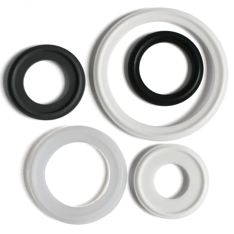 2Pcs5PcsTC25.4mm-233mm Three Clip Clamp Gasket Sanitary Sealing Gasket, Suitable For Self-made Silicon PTFE FKM EPDM