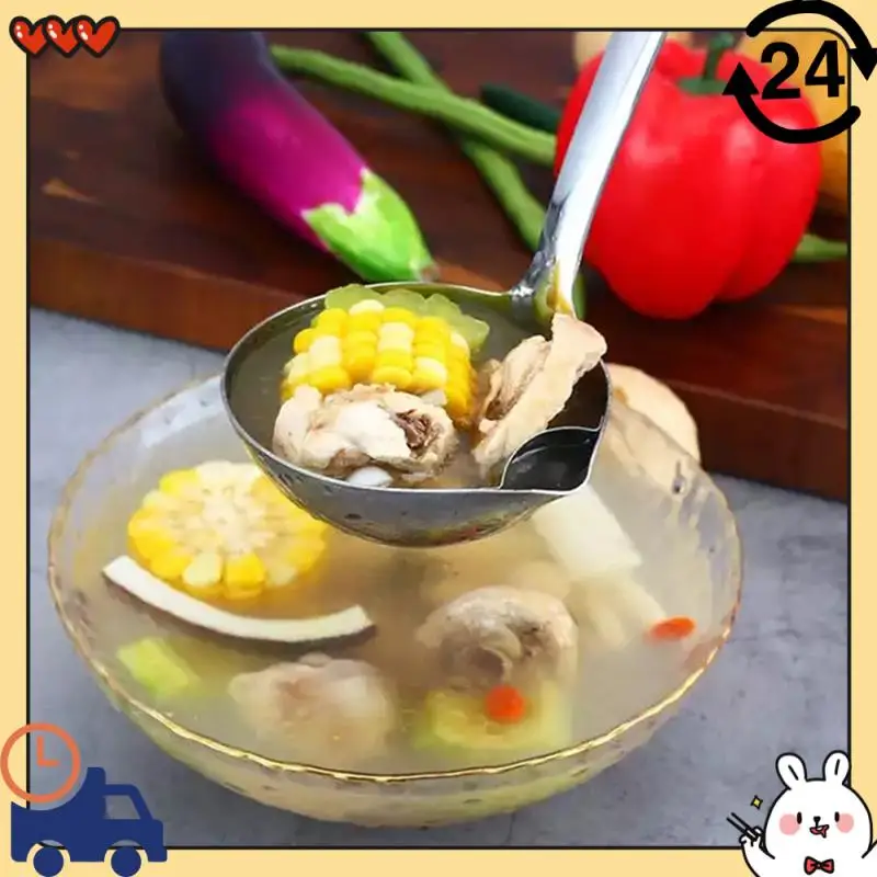 

Фильтр из нержавеющей стали, масляная ложка, сепаратор масла для супа, скиммер, ложка с длинной ручкой, дуршлаг для супа, кухонный сменный инструмент