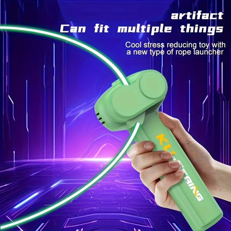 يتوهج في الظلام متعة الكهربائية ماجيك حبل الدافع قاذفة الأطفال في الهواء الطلق الغريبة الضغط ألعاب إبداعية للقطط والحيوانات الأليفة
