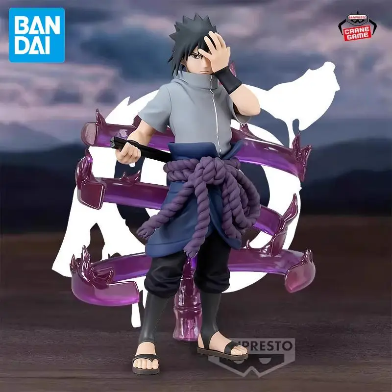Figurka Bandai Original Naruto Uchiha Sasuke, model akcji z anime, lalka z kreskówki, zabawka na biurko, dekoracja, ozdoba, prezent na festiwal - dostępna od ręki.
