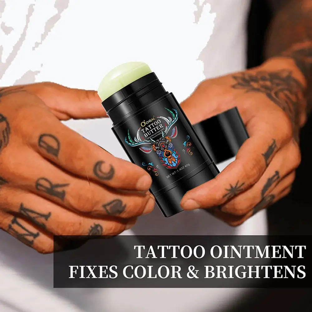 Tattooing Hidratante para Tatuagem, Creme, Abrilhantador, Natural, Old Aftercare, Bálsamo Carinhoso, Loção, 40g, C4T7