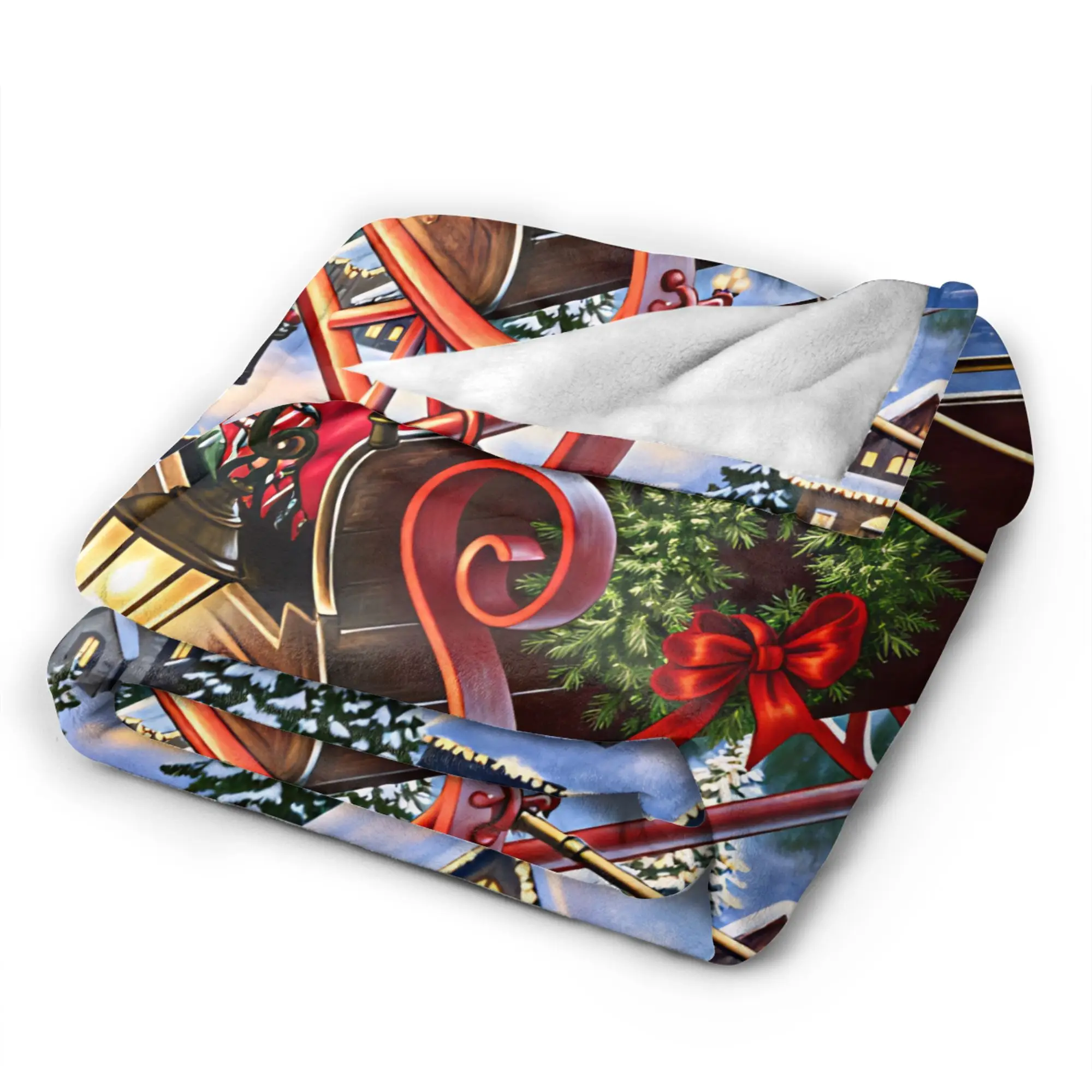 Marry Christmas   Blanket  Soft Print Plush Throw Blanket For Boy Girl Living Room Flannel Bedspread Bed Cover