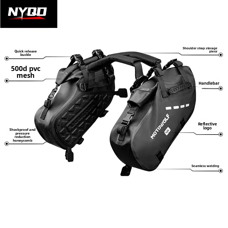 MOTOWOLF Motorcycle Side Rear Seat Tail Bag Large Capacity Locomotive Trip Long-distance Waterproof Riding Bag Knight Equipment view 4