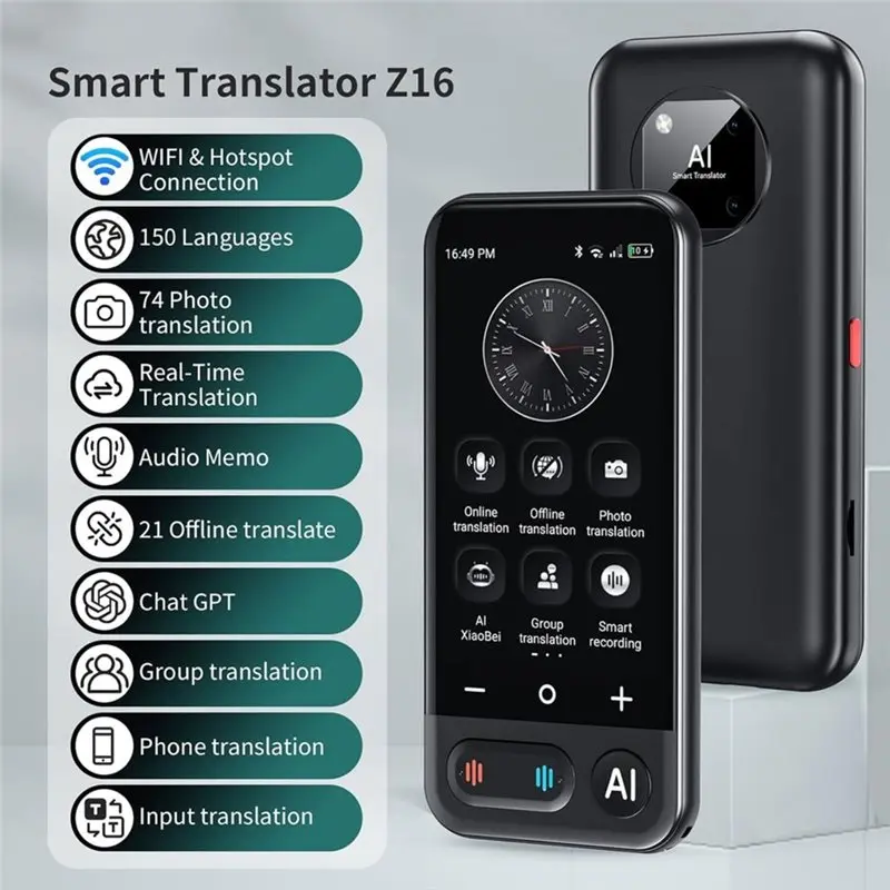 B04B-AI Translator Instant 150+ Languages For Business Support- Offline Translation Recording Voice Functionality