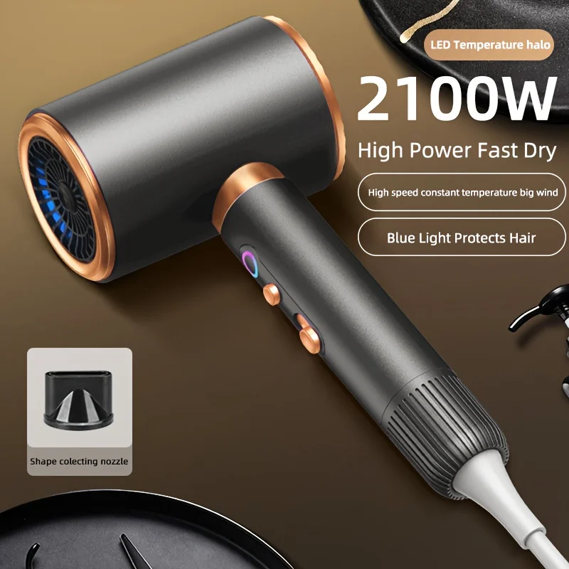 Powerful Ionic Hair Dryer with Diffuser – 2 Speeds,3 Heat & Cool Shot,Fast AC Motor Blow Dryer for Straight & Curly Hair Styling