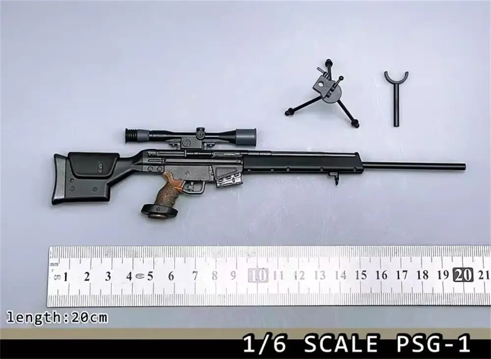 

ZYTOYS Scale 1/6 Mini Toy Weapons Model PSG-1 Sniper Clips Not Real About 20CM Accessories For 12" Doll Figure Scene Component