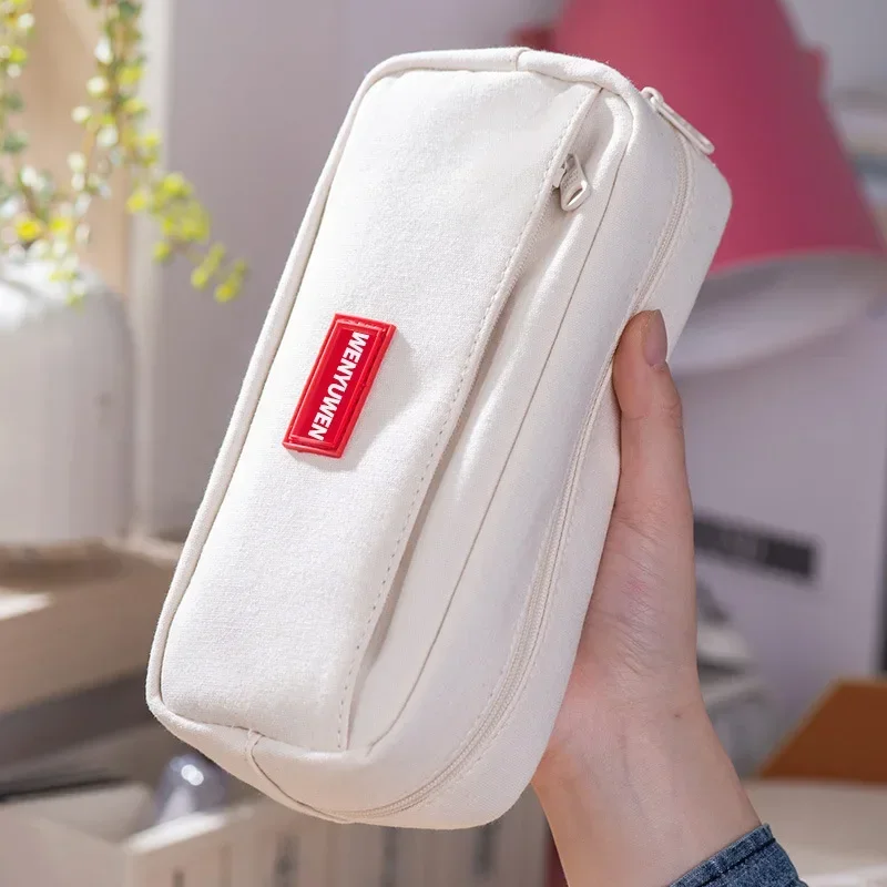 Simple Large-capacity Pencil Case High Value Junior School Male Female Students Stationery Bag Stain Resistant Wear-resistant