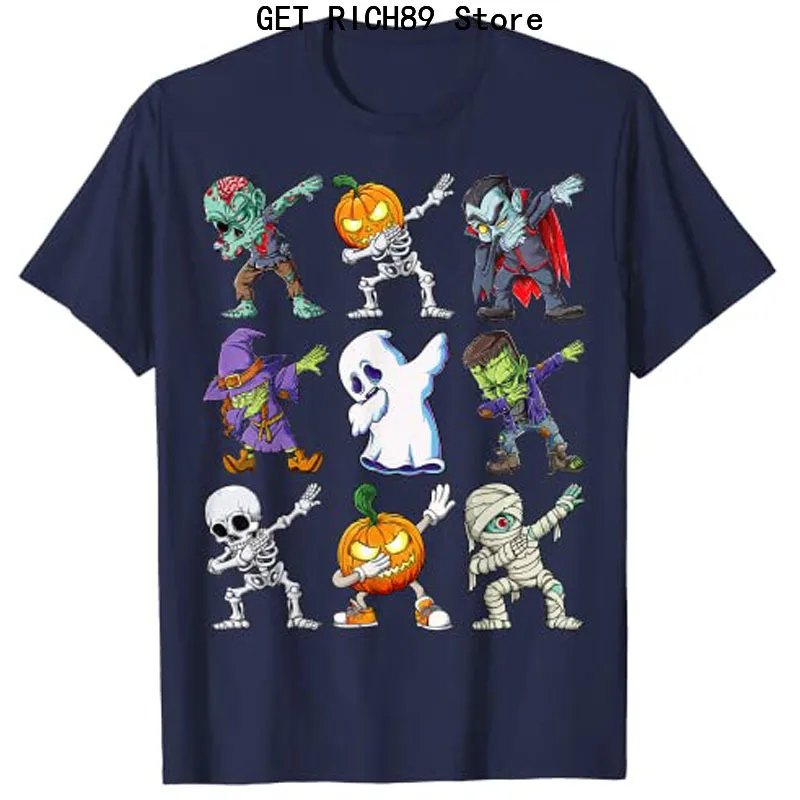 Dabbing Halloween Boys Skeleton Zombie Scary Pumpkin Mummy Gothic T-Shirt Graphic T Shirts