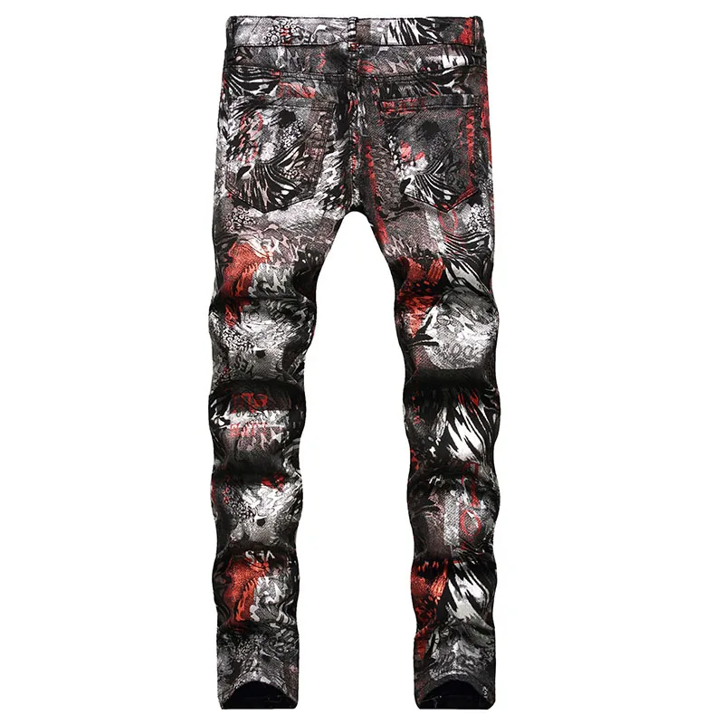 2025 Mens Spring Autumn Fashion 3D Printed Jeans Men Hip Hop Streetwear Cotton Denim Pants pantalon homme Male Graffiti Trousers