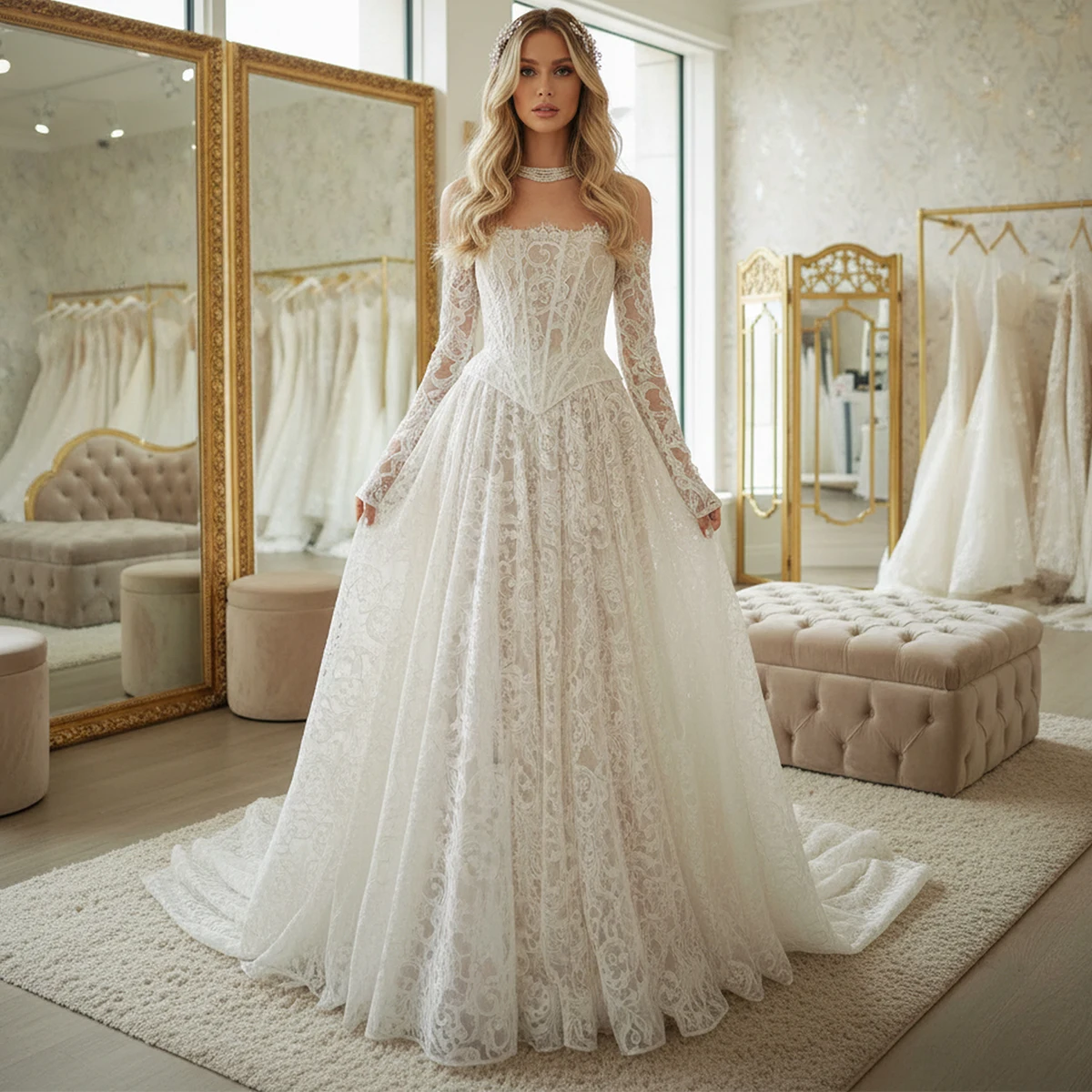 

Элегантное кружевное бальное платье с аппликацией, свадебные платья для женщин, Vestidos Novia, свадебное платье с открытыми плечами и длинными рукавами со шлейфом
